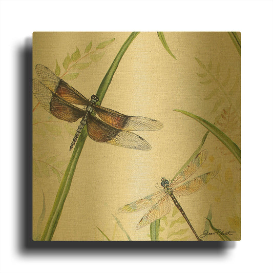 'Botanical Beauties III' By Jean Plout Gold Metal Wall Art
