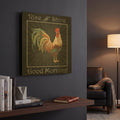 'Good Morning Rooster III' By Jean Plout Gold Metal Wall Art