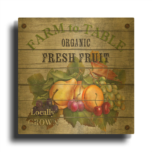 'Farm To Table Fresh Fruit' By Jean Plout Gold Metal Wall Art