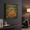 'Farm Fresh Veggies II' By Jean Plout Gold Metal Wall Art
