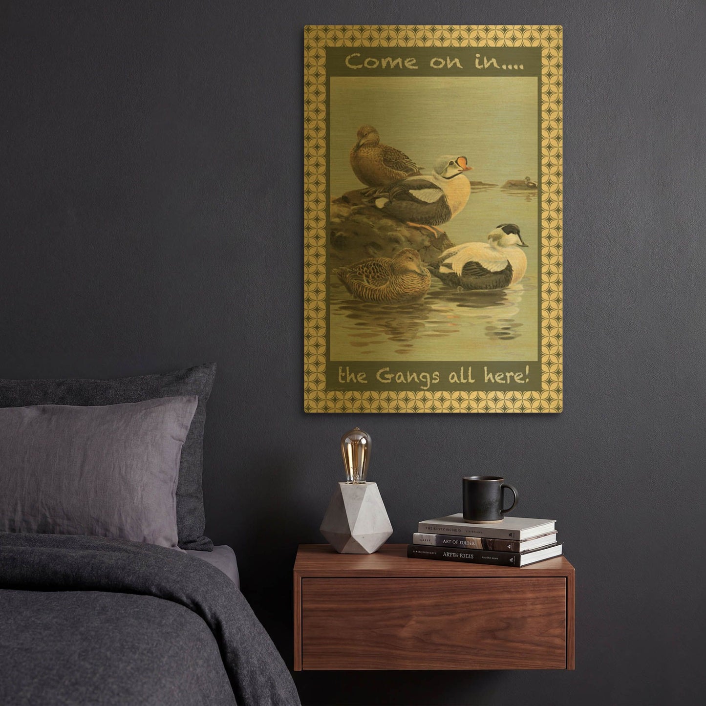 'Gang' By Jean Plout Gold Metal Wall Art