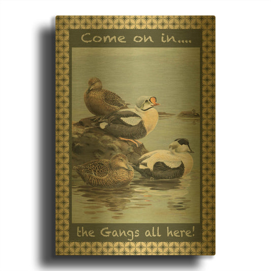'Gang' By Jean Plout Gold Metal Wall Art