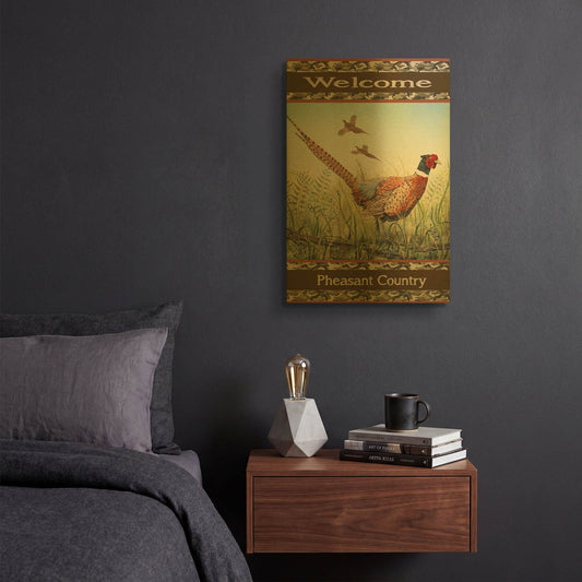 'Pheasant' By Jean Plout Gold Metal Wall Art