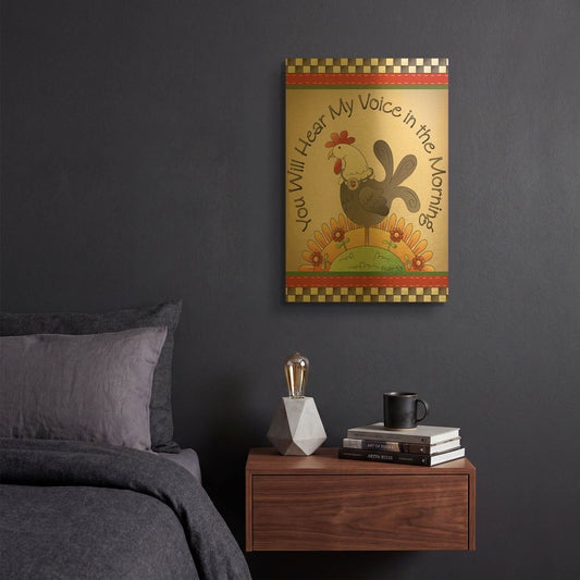 'Flag Hear My Voice' By Jean Plout Gold Metal Wall Art