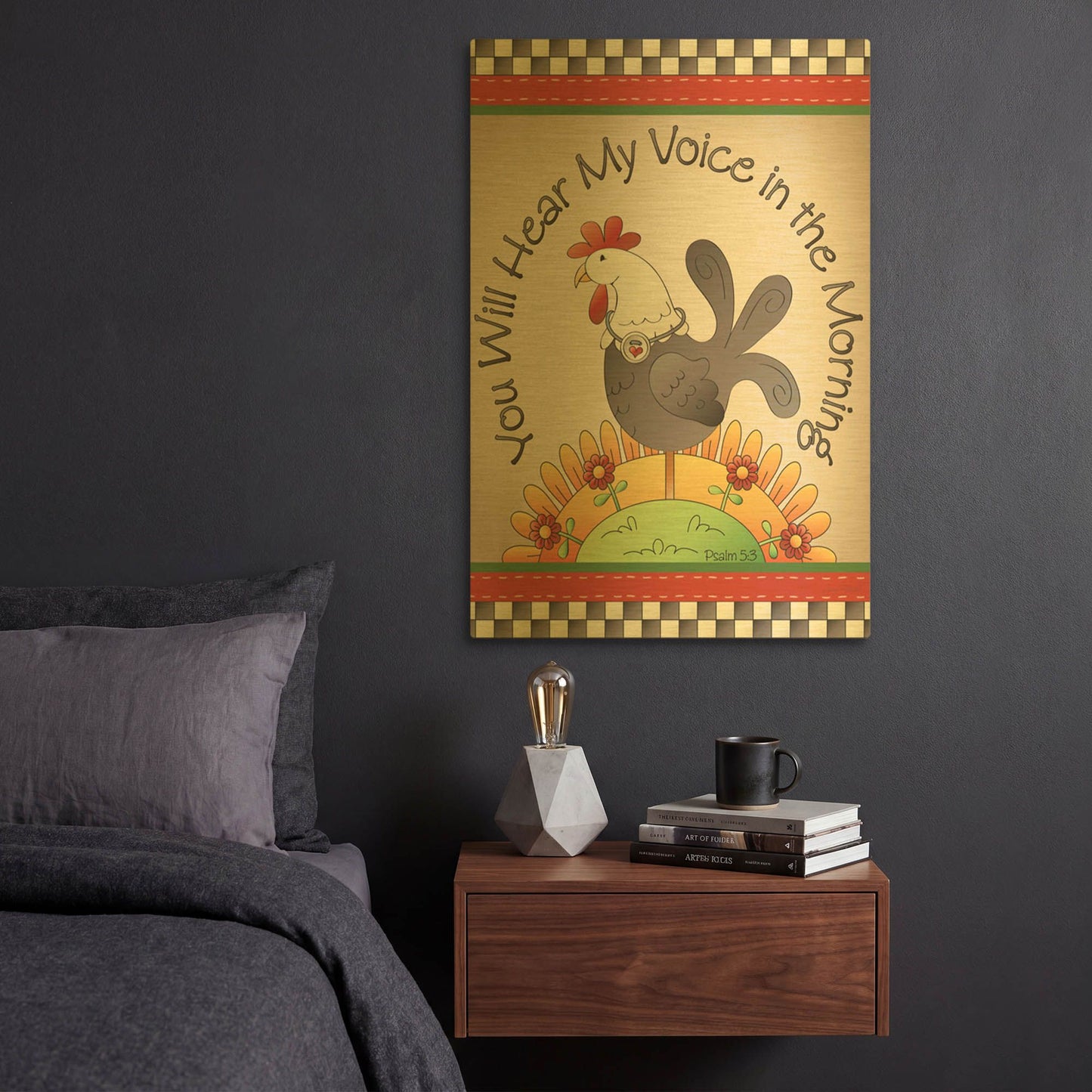 'Flag Hear My Voice' By Jean Plout Gold Metal Wall Art