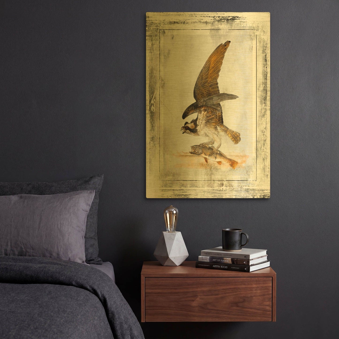 'Birds With Class 1' By Jean Plout Gold Metal Wall Art