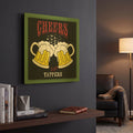 'Cheers Beer 1' By Jean Plout Gold Metal Wall Art