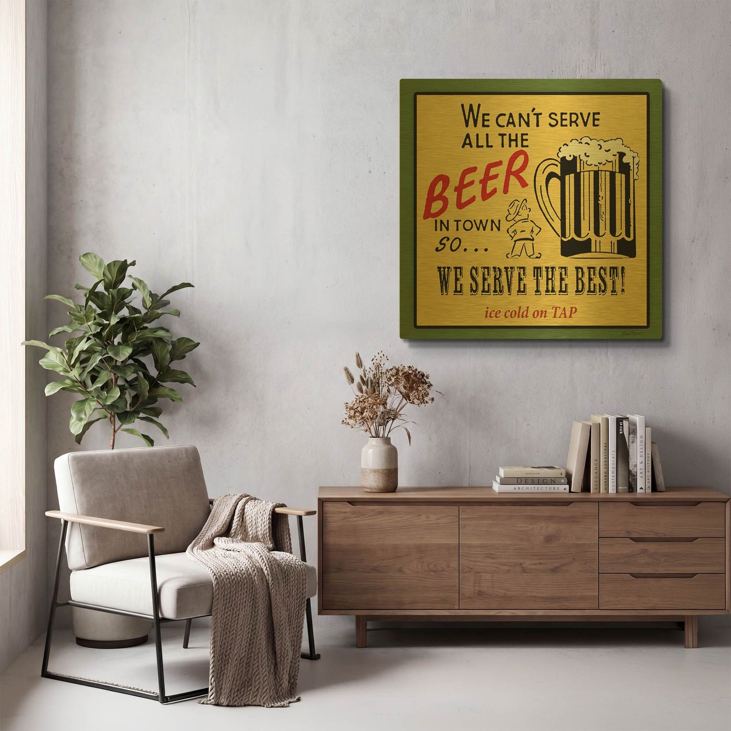 'Best Beer' By Jean Plout Gold Metal Wall Art