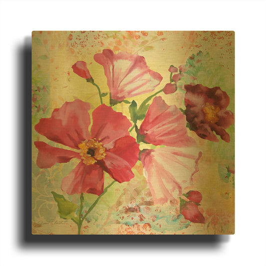 'Garden Beauty 4' By Jean Plout Gold Metal Wall Art