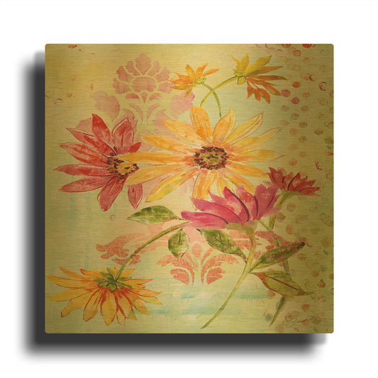 'Garden Beauty 2' By Jean Plout Gold Metal Wall Art
