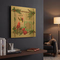 'Country Christmas 6' By Jean Plout Gold Metal Wall Art