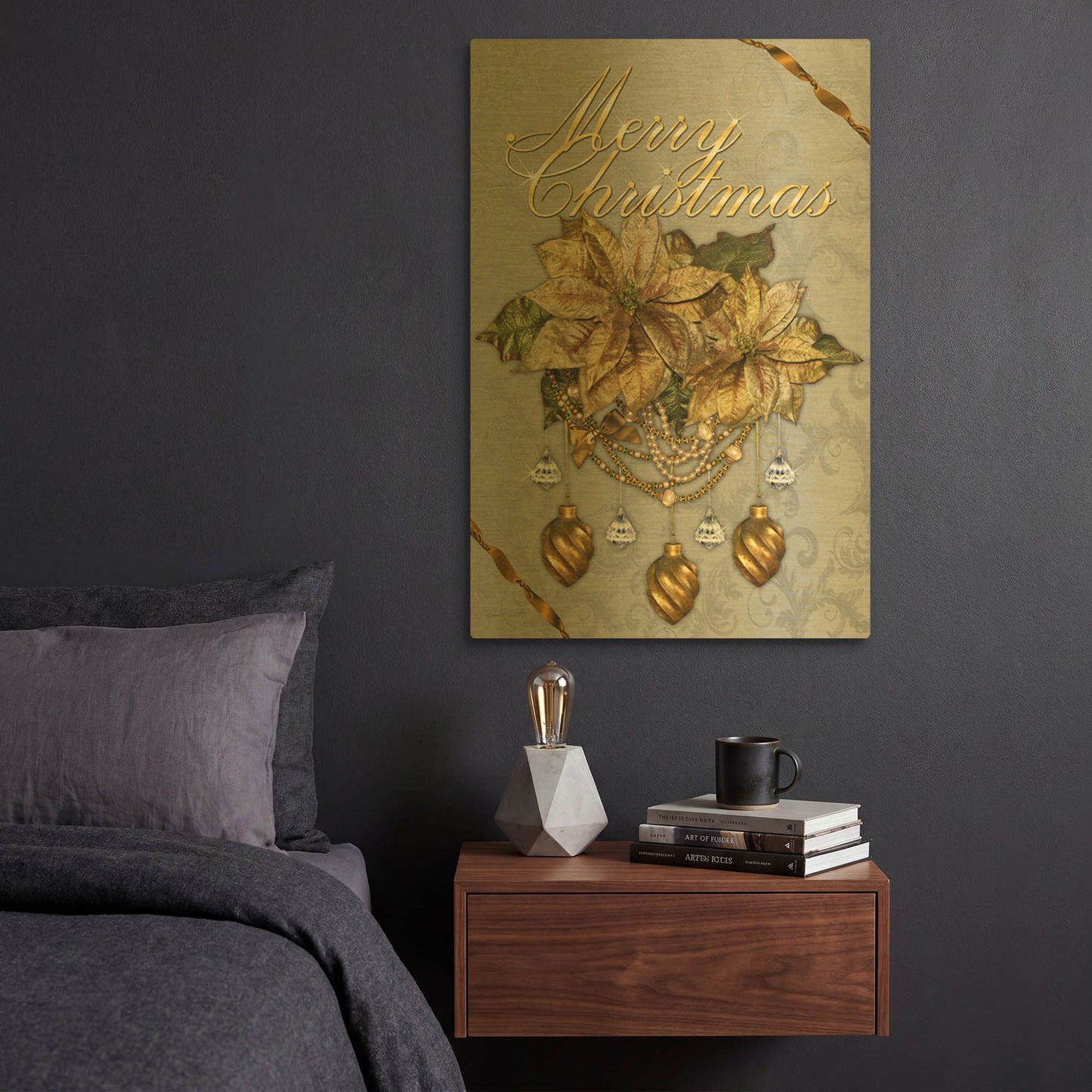 'Celebrate The Season' By Jean Plout Gold Metal Wall Art