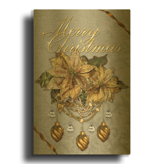 'Celebrate The Season' By Jean Plout Gold Metal Wall Art
