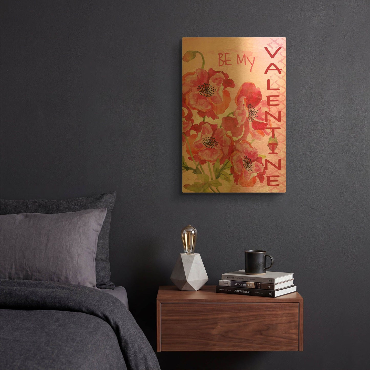 'Be My Valentine' By Jean Plout Gold Metal Wall Art