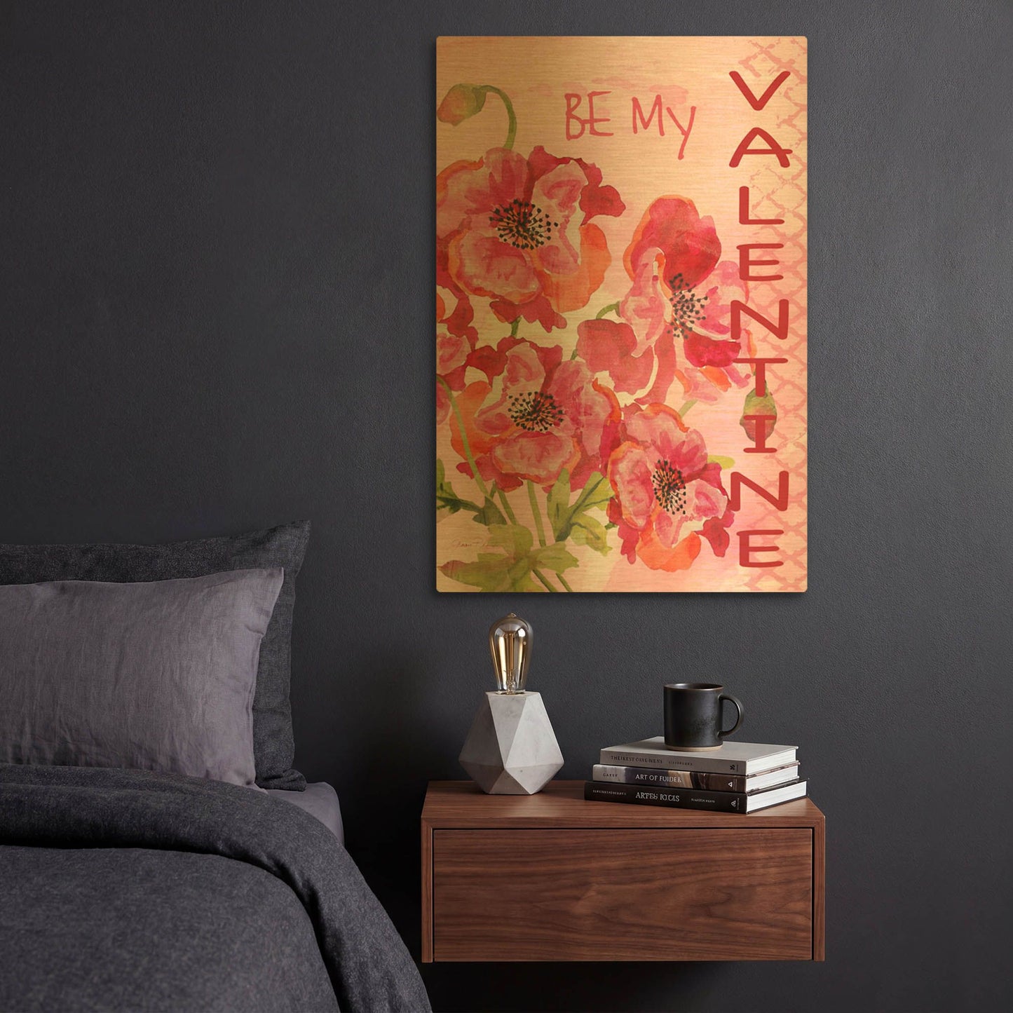 'Be My Valentine' By Jean Plout Gold Metal Wall Art