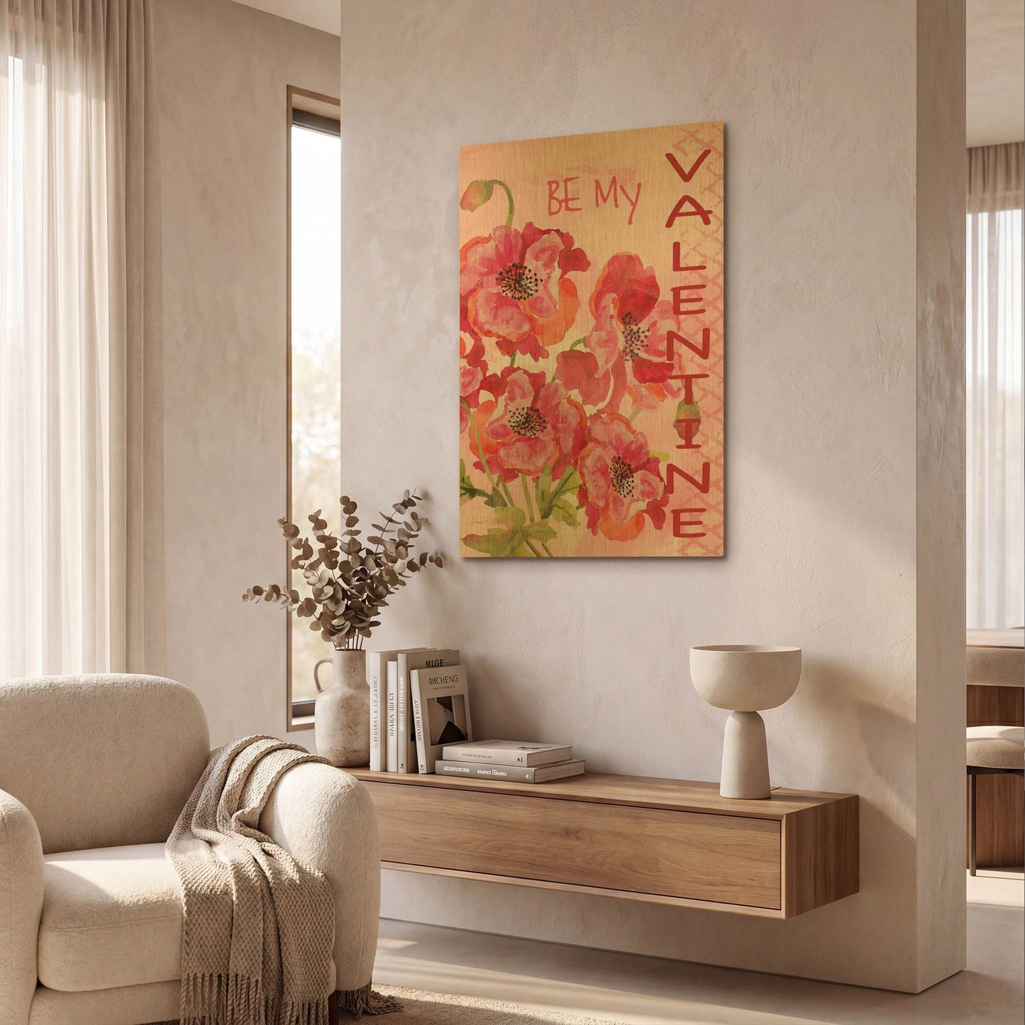 'Be My Valentine' By Jean Plout Gold Metal Wall Art