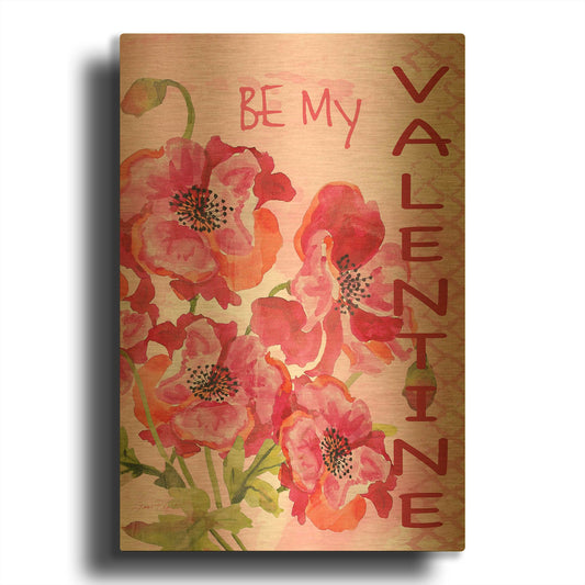 'Be My Valentine' By Jean Plout Gold Metal Wall Art