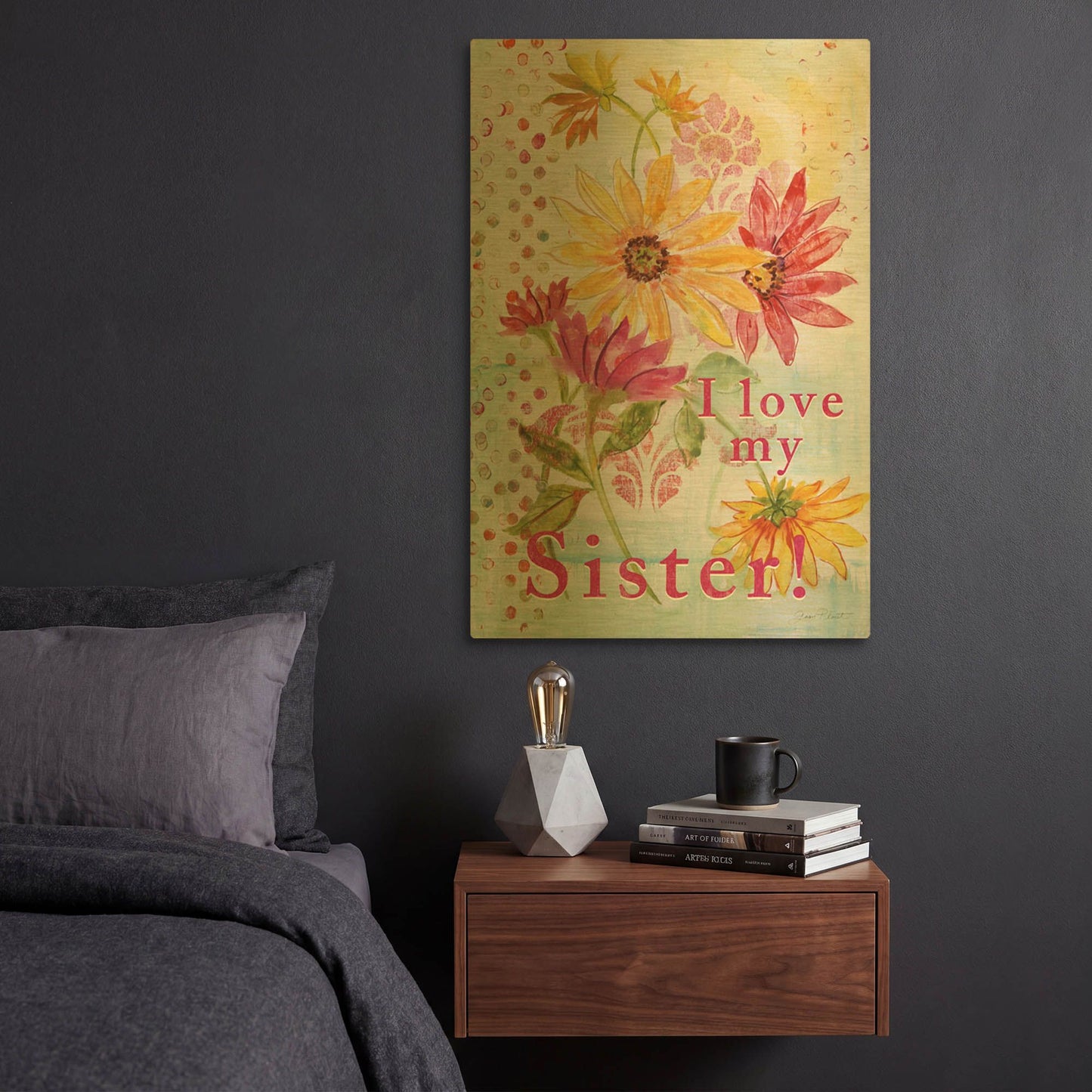 'Sister' By Jean Plout Gold Metal Wall Art