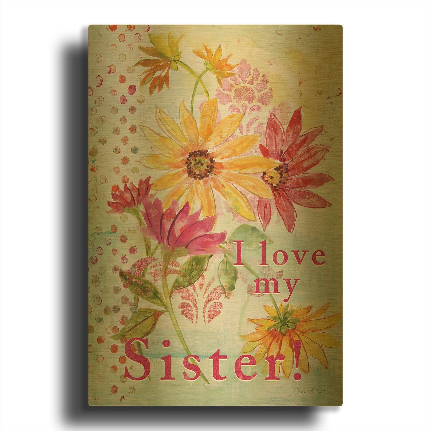 'Sister' By Jean Plout Gold Metal Wall Art