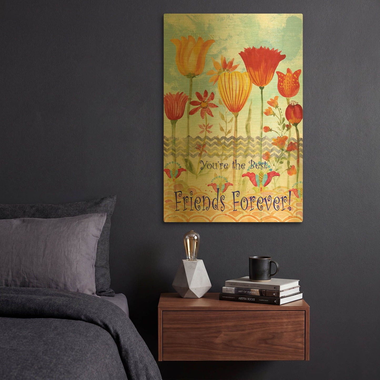 'Friends Forever' By Jean Plout Gold Metal Wall Art