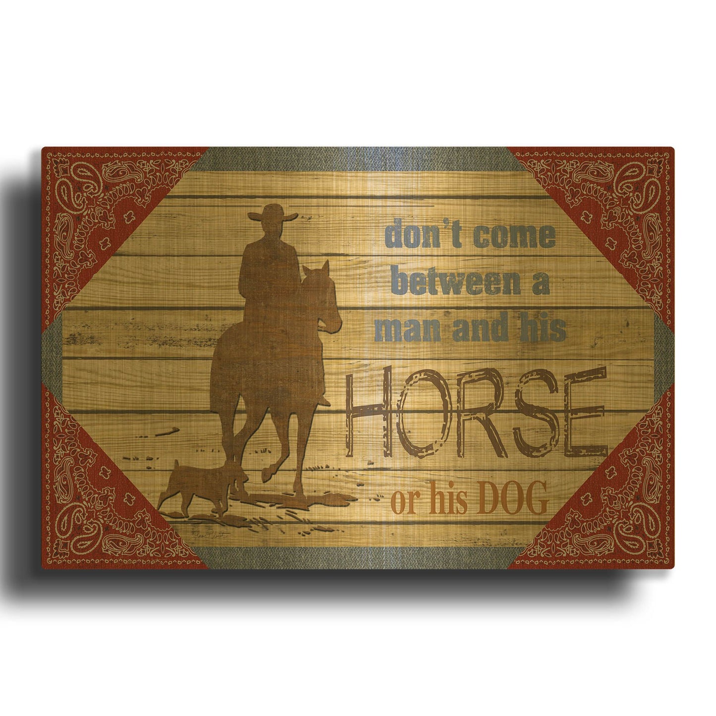'Farm Life 10' By Jean Plout Gold Metal Wall Art