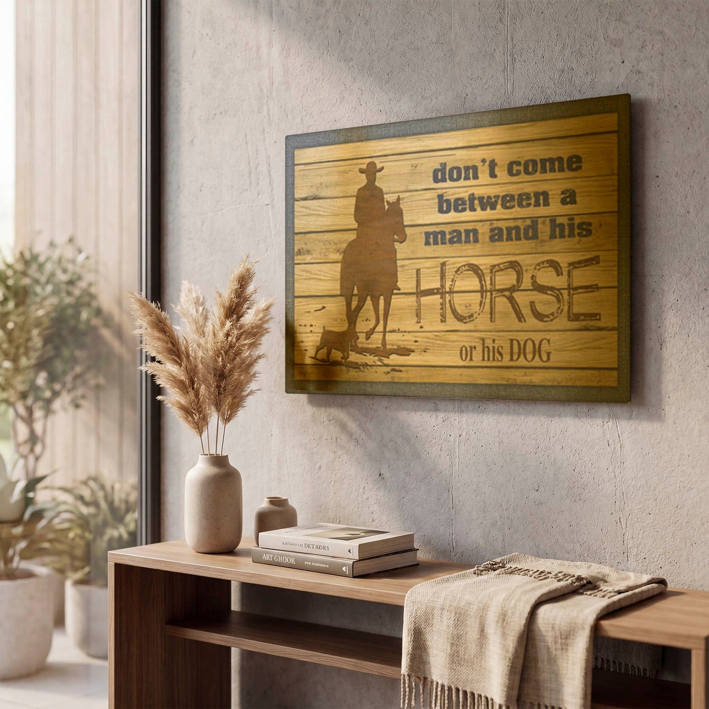 'Farm Life 9' By Jean Plout Gold Metal Wall Art