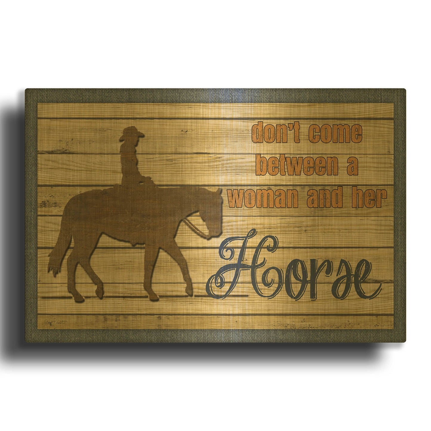 'Farm Life 8' By Jean Plout Gold Metal Wall Art