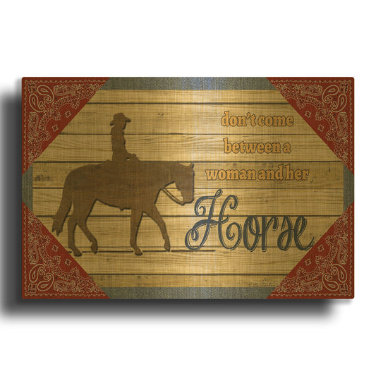 'Farm Life 7' By Jean Plout Gold Metal Wall Art