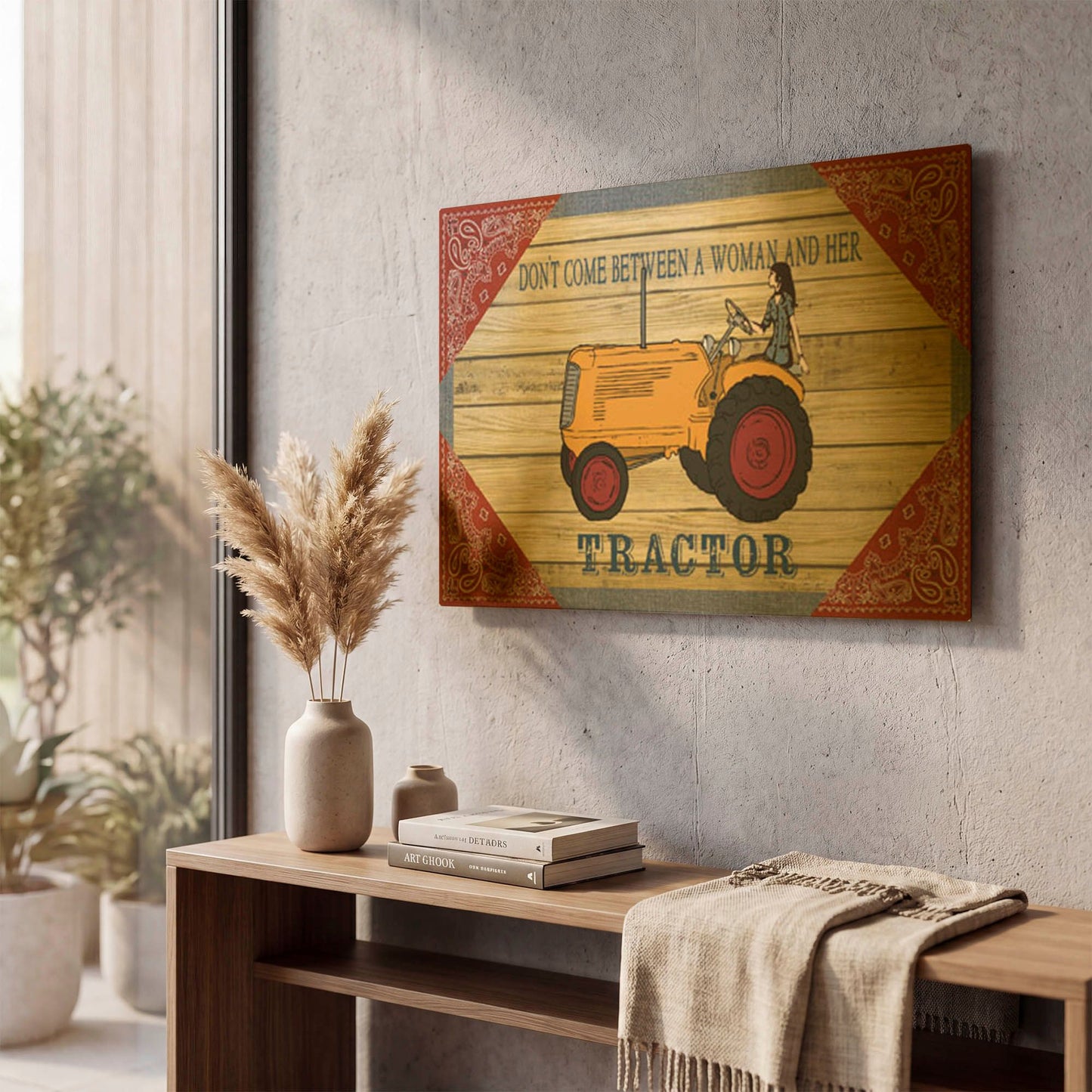 'Farm Life 6' By Jean Plout Gold Metal Wall Art