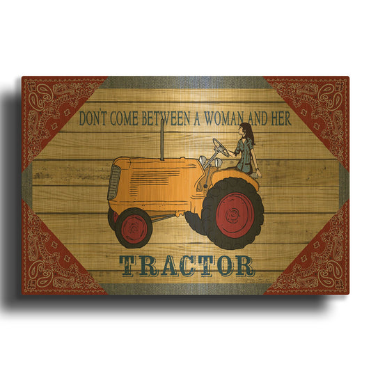 'Farm Life 6' By Jean Plout Gold Metal Wall Art