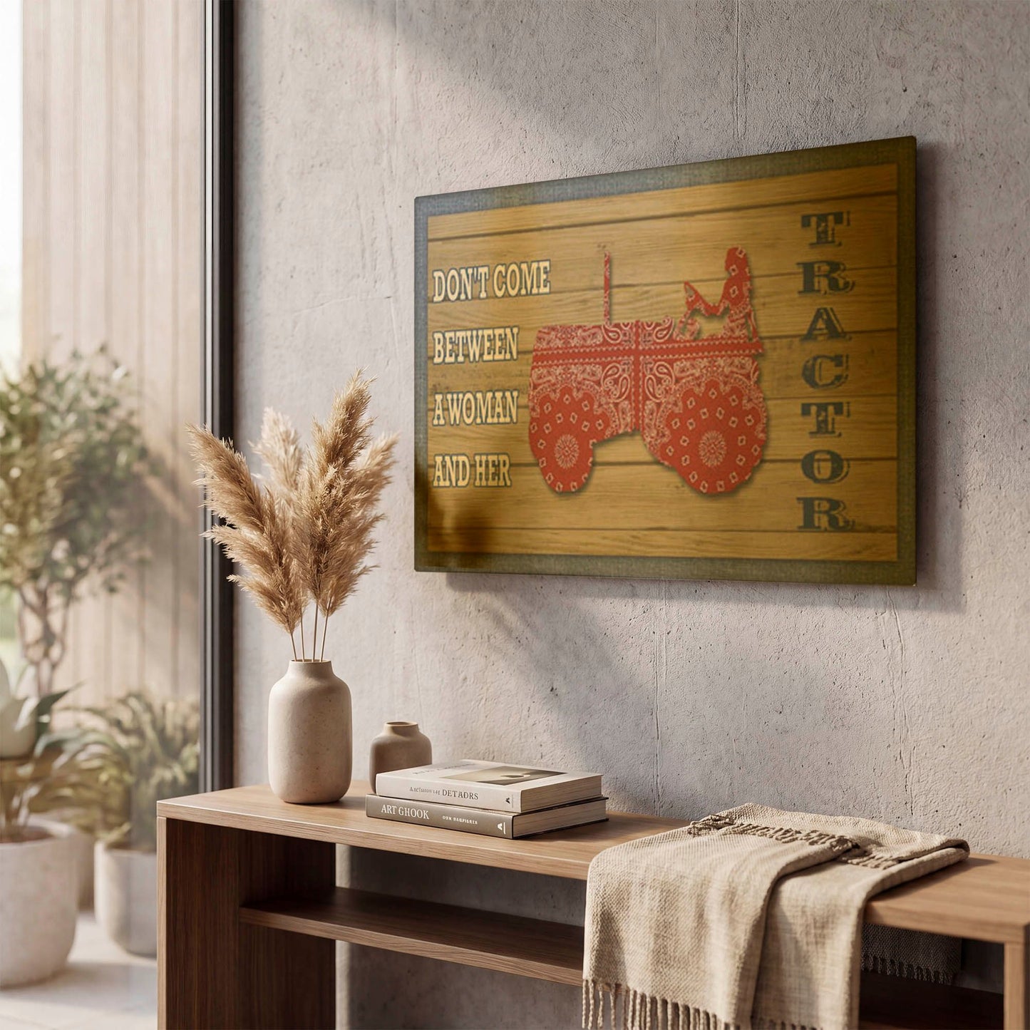 'Farm Life 5' By Jean Plout Gold Metal Wall Art