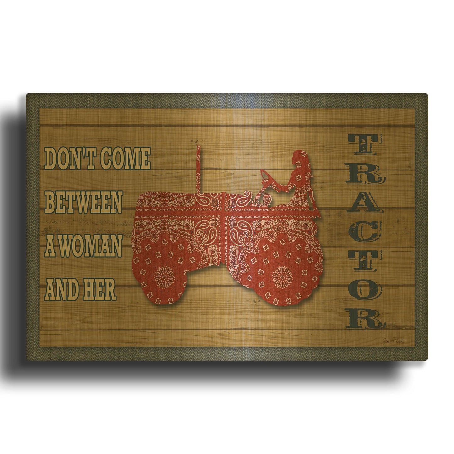 'Farm Life 5' By Jean Plout Gold Metal Wall Art