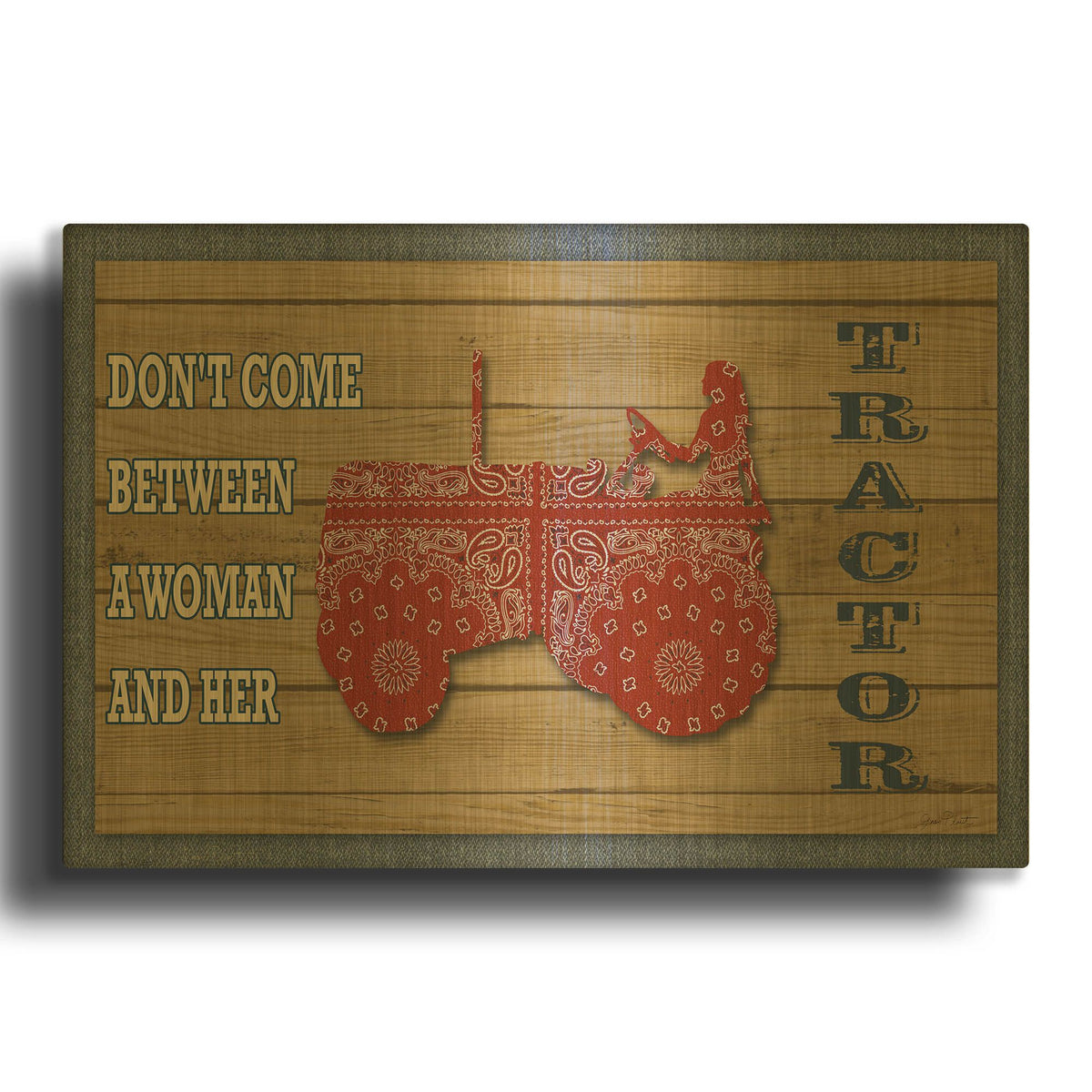 'Farm Life 5' By Jean Plout Gold Metal Wall Art