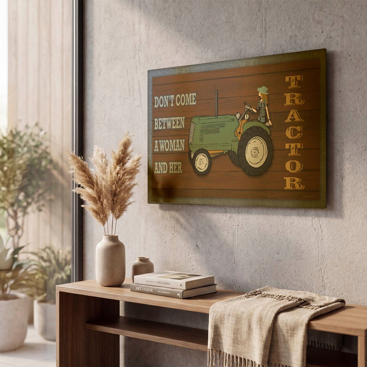 'Farm Life 4' By Jean Plout Gold Metal Wall Art