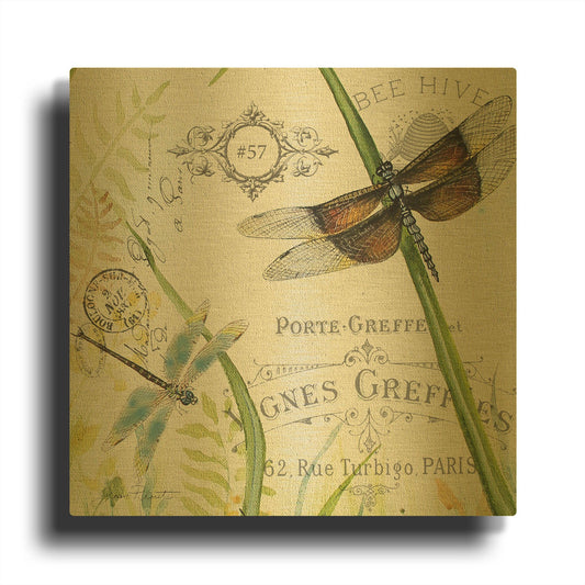 'Botanical Beauties 1' By Jean Plout Gold Metal Wall Art