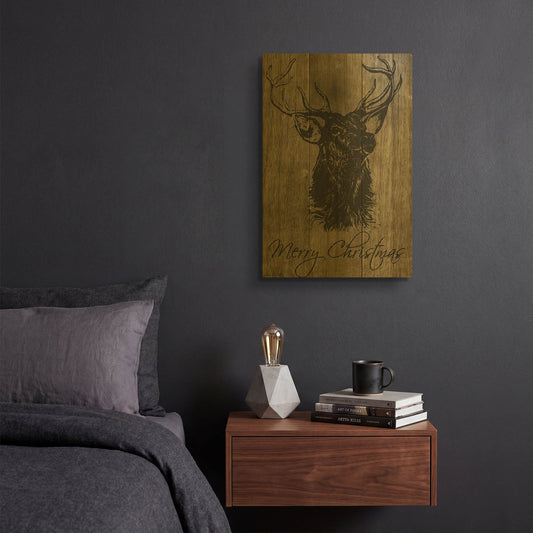 'Merry Christmas Love 5' By Jean Plout Gold Metal Wall Art