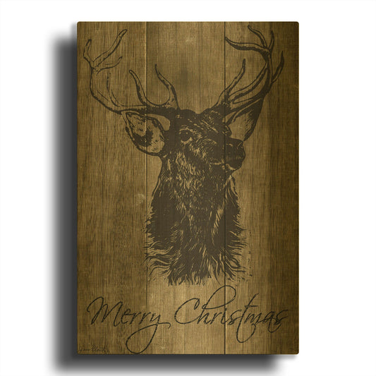 'Merry Christmas Love 5' By Jean Plout Gold Metal Wall Art
