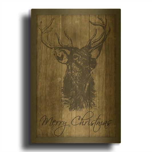 'Merry Christmas Love 4' By Jean Plout Gold Metal Wall Art