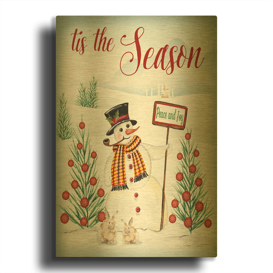'Tis The Season' By Jean Plout Gold Metal Wall Art