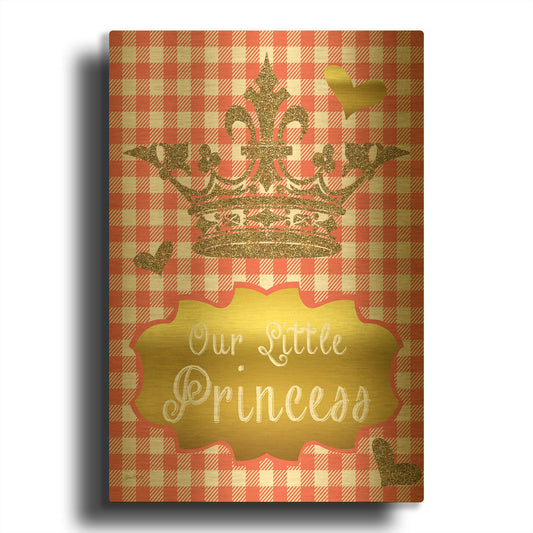 'Little Princess' By Jean Plout Gold Metal Wall Art