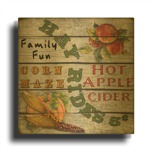 'Fall Harvest' By Jean Plout Gold Metal Wall Art
