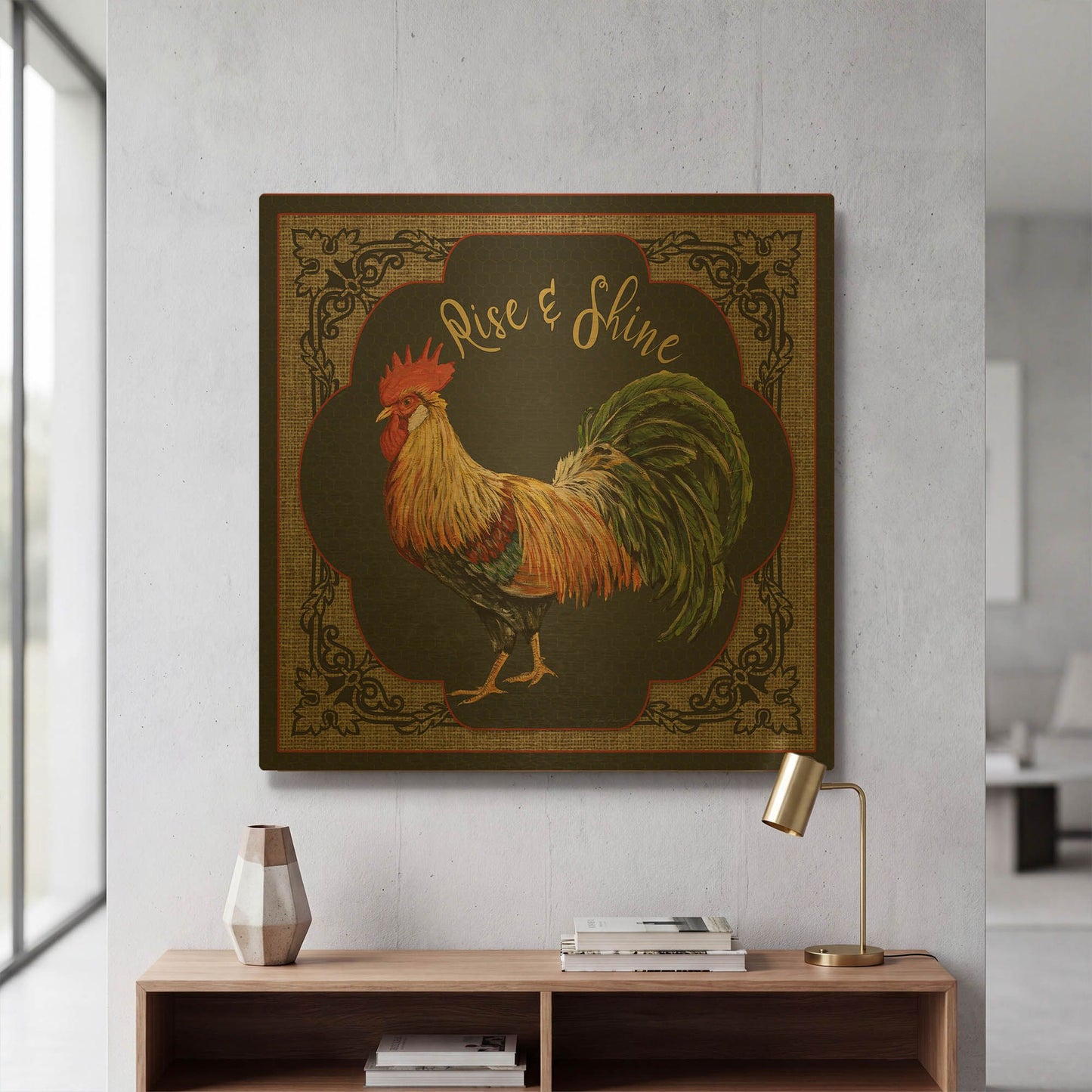 'Country Kitchen 4' By Jean Plout Gold Metal Wall Art