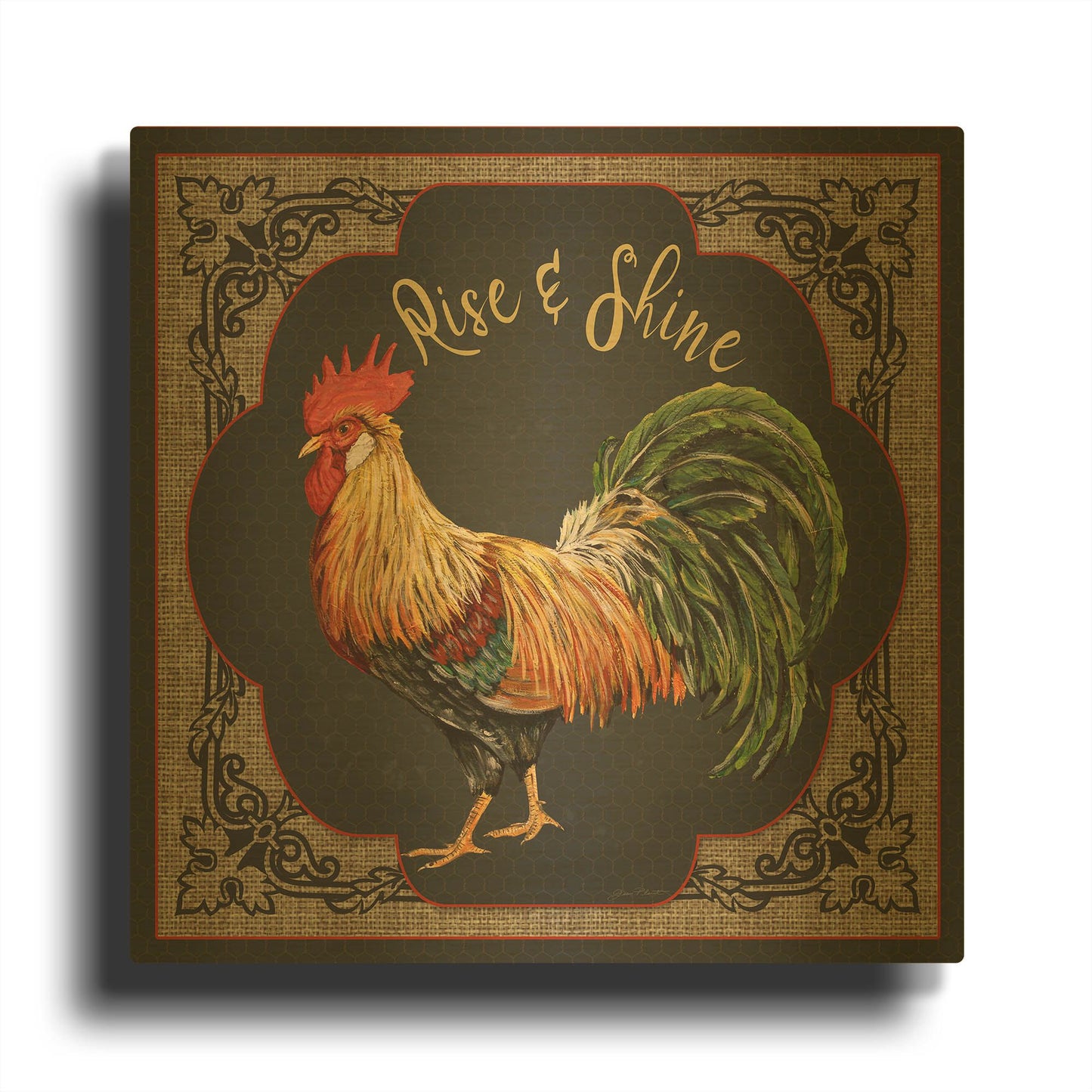 'Country Kitchen 4' By Jean Plout Gold Metal Wall Art