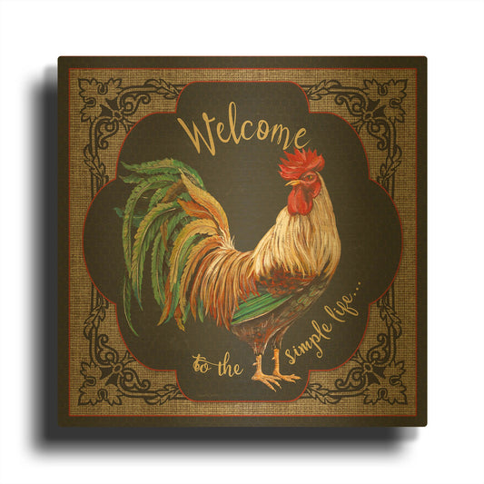 'Country Kitchen 3' By Jean Plout Gold Metal Wall Art