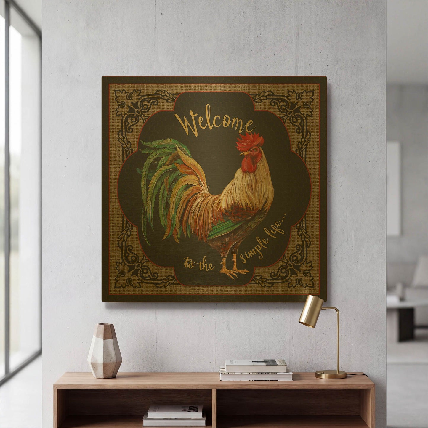 'Country Kitchen 3' By Jean Plout Gold Metal Wall Art