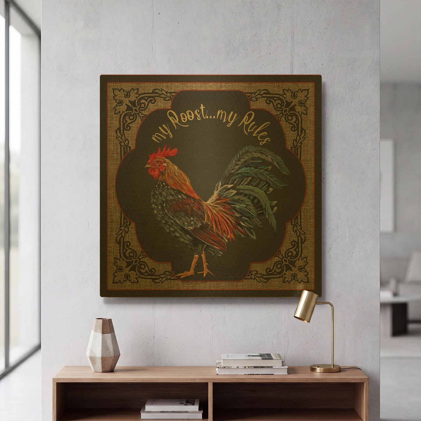 'Country Kitchen 2' By Jean Plout Gold Metal Wall Art