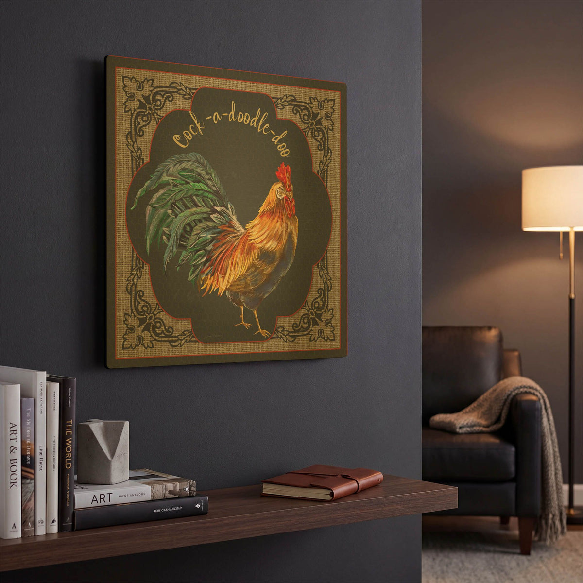 'Country Kitchen 1' By Jean Plout Gold Metal Wall Art