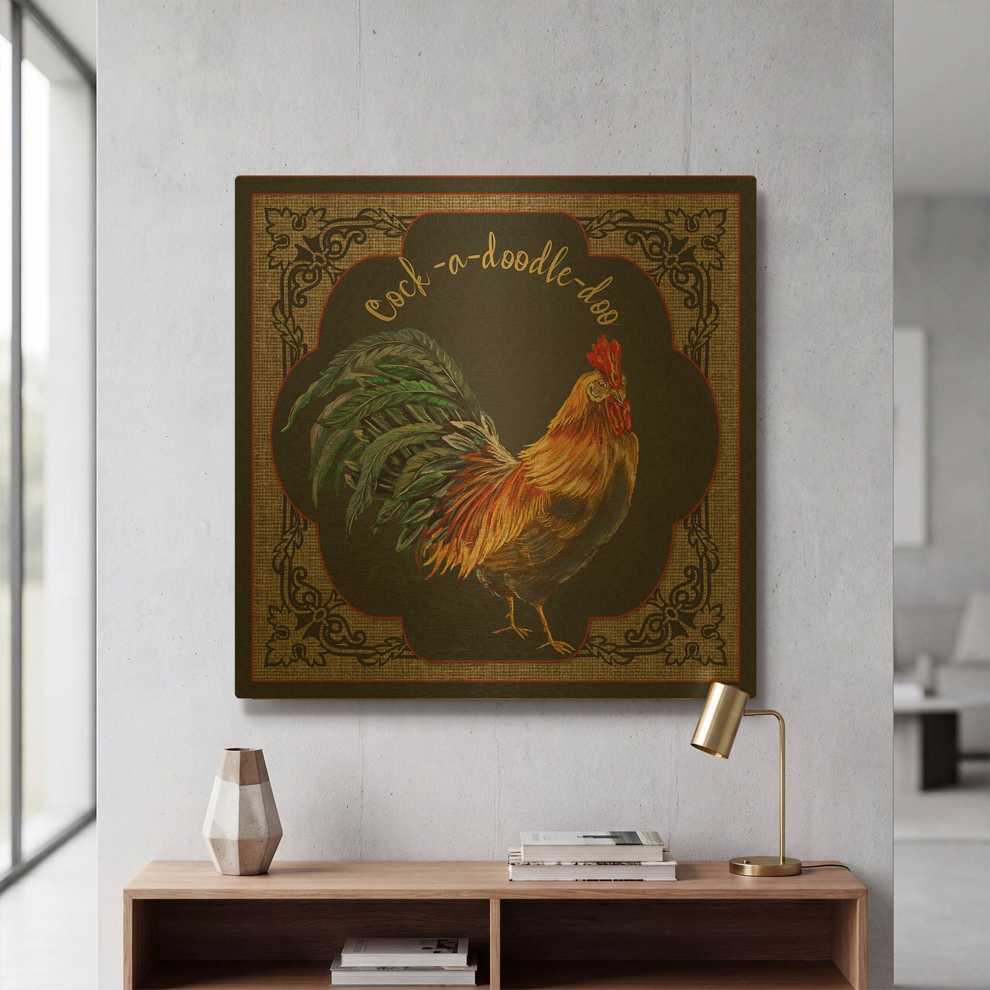 'Country Kitchen 1' By Jean Plout Gold Metal Wall Art