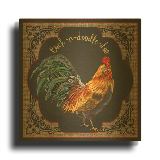 'Country Kitchen 1' By Jean Plout Gold Metal Wall Art