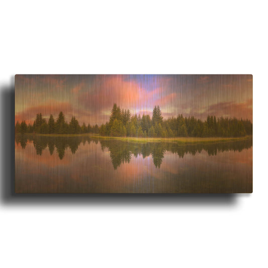 'Snake River Sunrise' By Darren White Gold Metal Wall Art